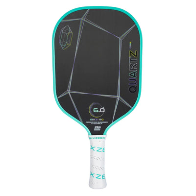 Six Zero Quartz Pickleball Paddle - Prasiolite / Citrine / Amethyst / Smoky / Rose / Crystal (15mm)