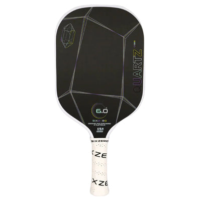 Six Zero Quartz Pickleball Paddle - Prasiolite / Citrine / Amethyst / Smoky / Rose / Crystal (15mm)