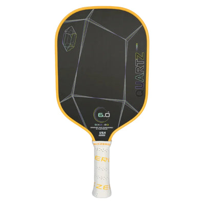 Six Zero Quartz Pickleball Paddle - Prasiolite / Citrine / Amethyst / Smoky / Rose / Crystal (15mm)