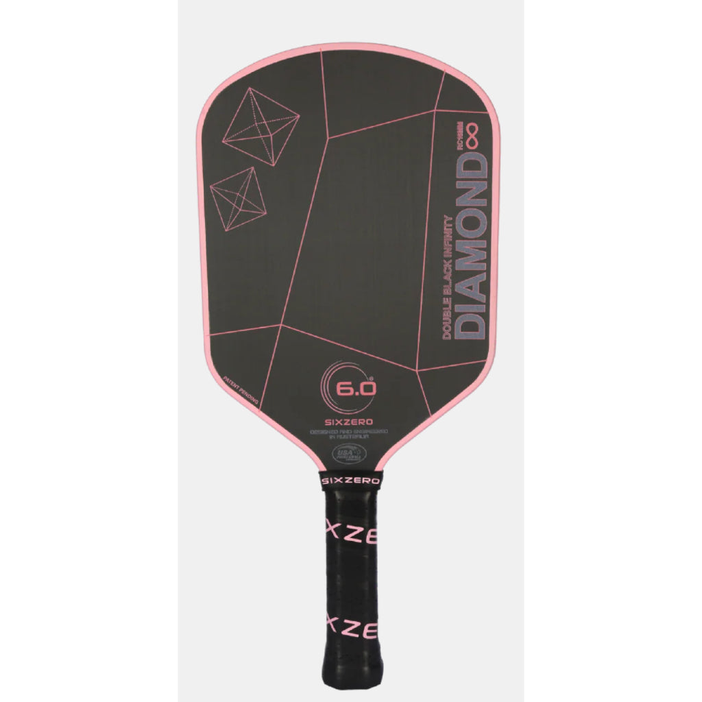 Six Zero Infinity Borderless Double Black Diamond Control 16mm pickleball racket