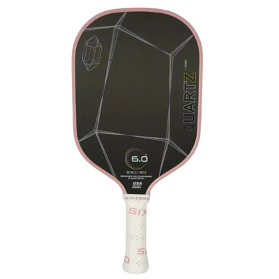 Six Zero Quartz Pickleball Paddle - Prasiolite / Citrine / Amethyst / Smoky / Rose / Crystal (15mm)