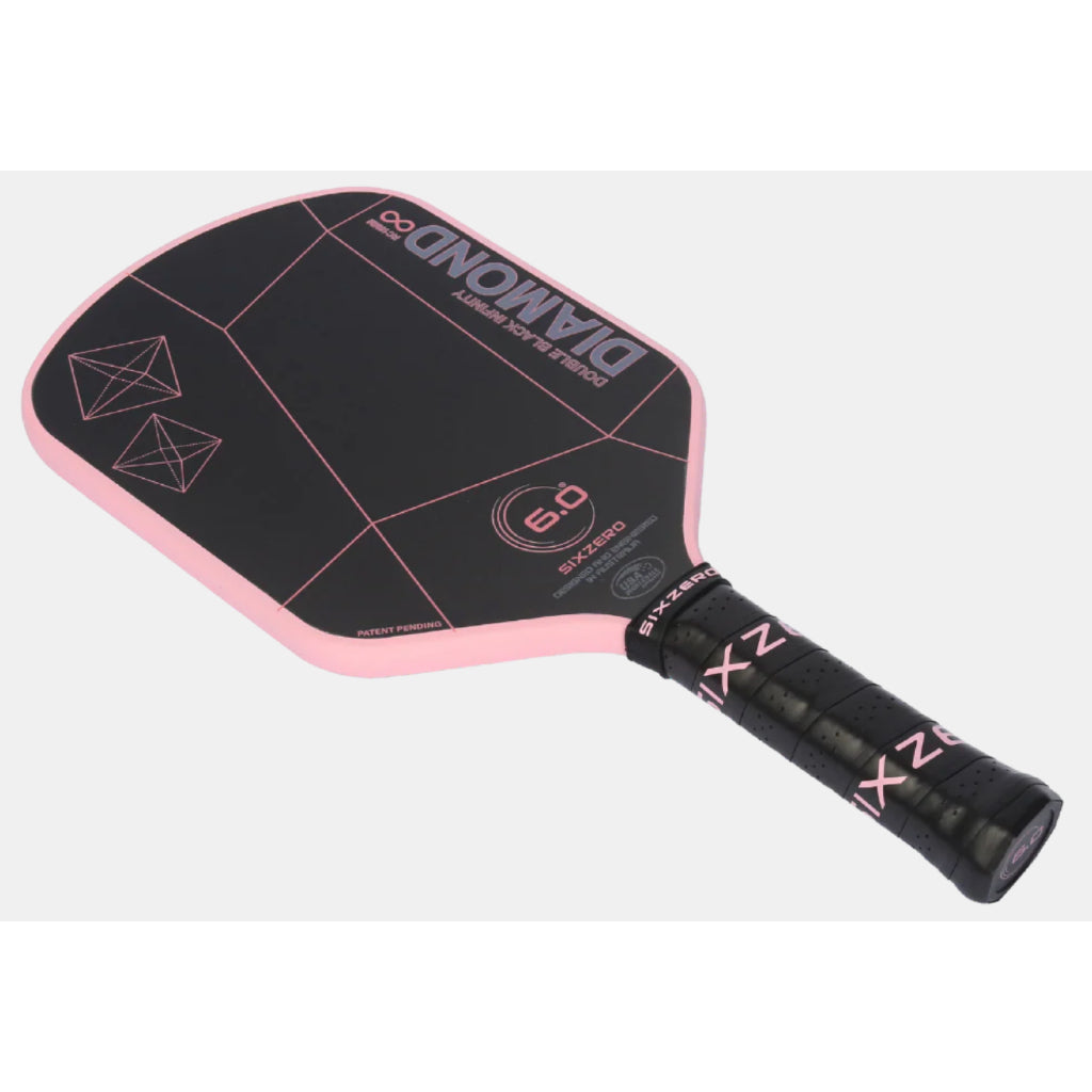 Six Zero Infinity Borderless Double Black Diamond Control 16mm pickleball racket