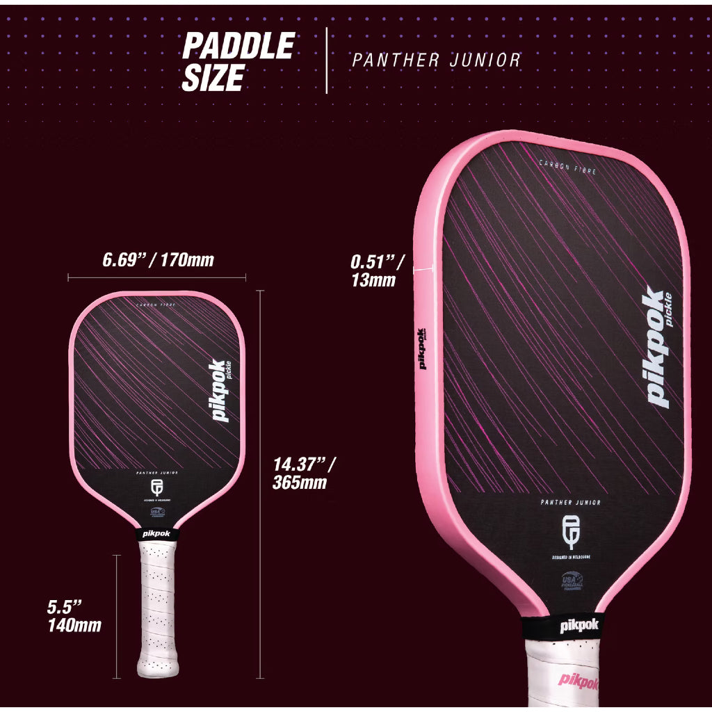 Pikpok Panther Junior 13mm Pickleball Paddle Kids Paddle