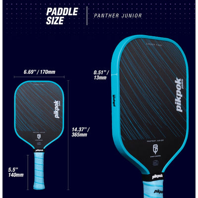 Pikpok Panther Junior 13mm Pickleball Paddle Kids Paddle
