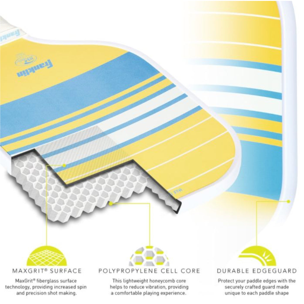 Franklin Beginner Pickleball Paddle Nash Lifestyle Pickleball Paddle Yellow Color Pickleball Paddle