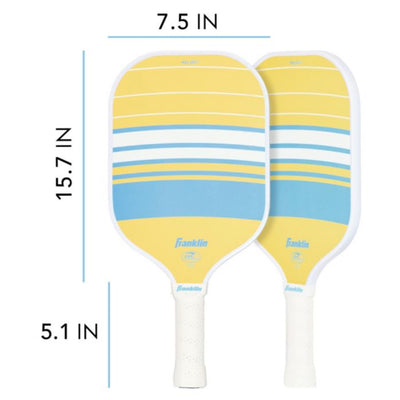 Franklin Beginner Pickleball Paddle Nash Lifestyle Pickleball Paddle Yellow Color Pickleball Paddle