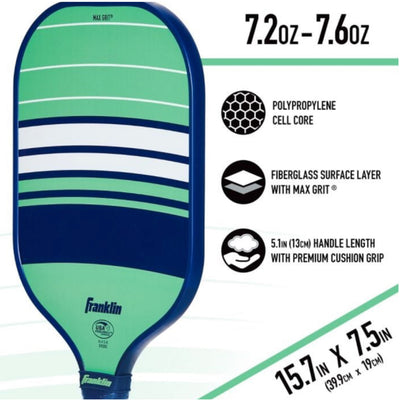 Franklin Beginner Pickleball Paddle Nash Lifestyle Pickleball Paddle Mint Color