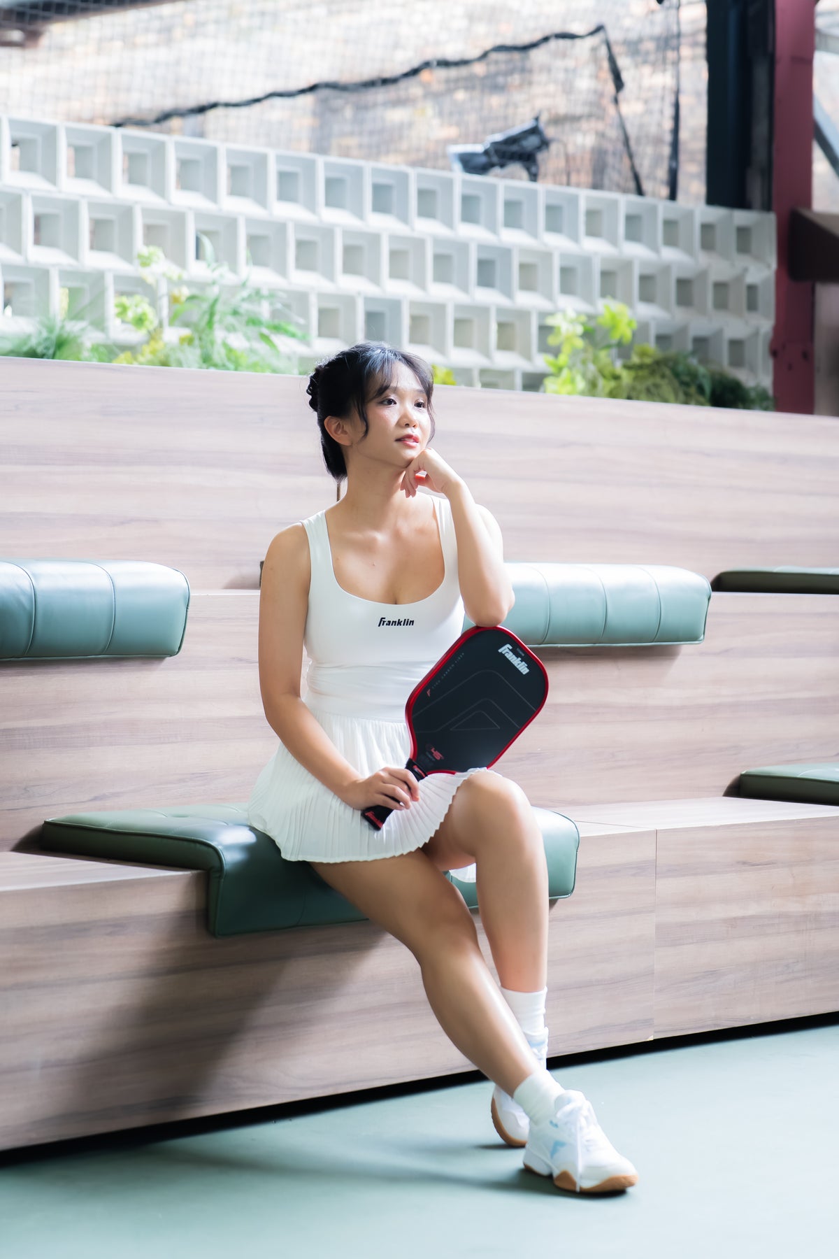 Franklin Women's Performance Sleeveless Cropped Sportswear Set (White)