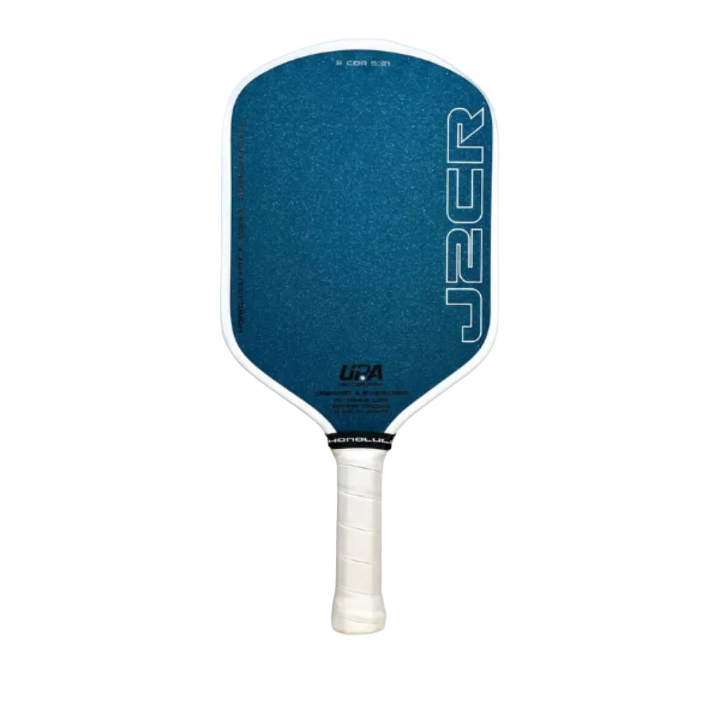 Honolulu J2CR Crystal Blue Endurance Surface Pickleball Paddle (Blue/ White)