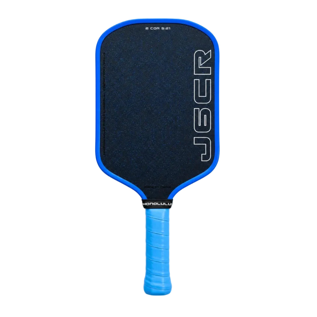 Honolulu J6CR Crystal Blue Endurance Surface Pickleball Paddle (Blue/ White)