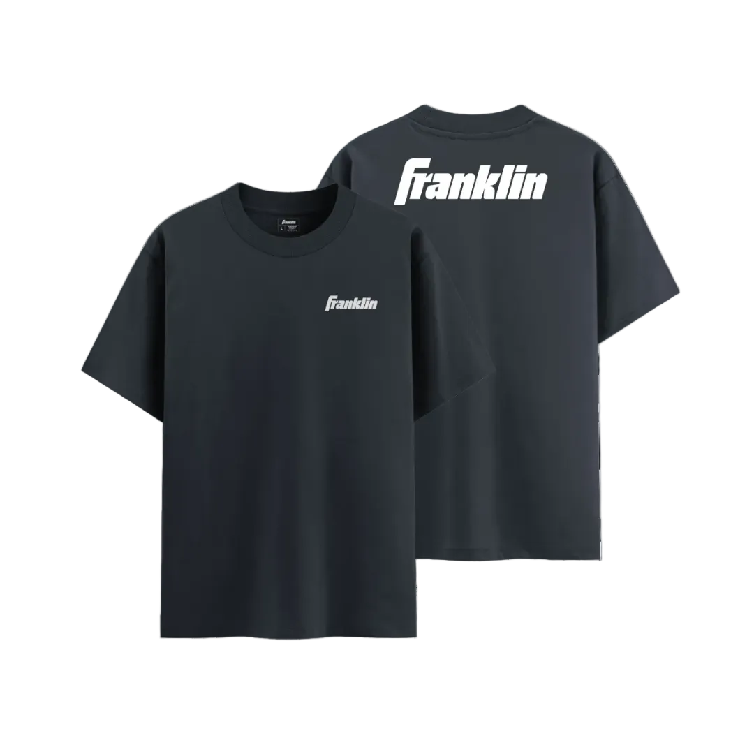 Franklin Shirt 100% Cotton Unisex Lifestyle Oversized Tee (Navy/White)