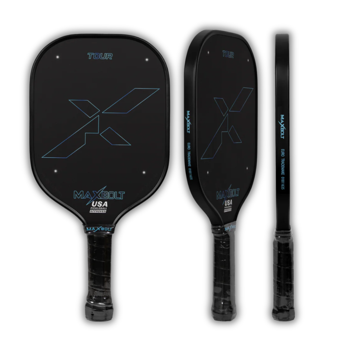 Maxbolt Tour Black/Blue 16mm Pickleball Paddle