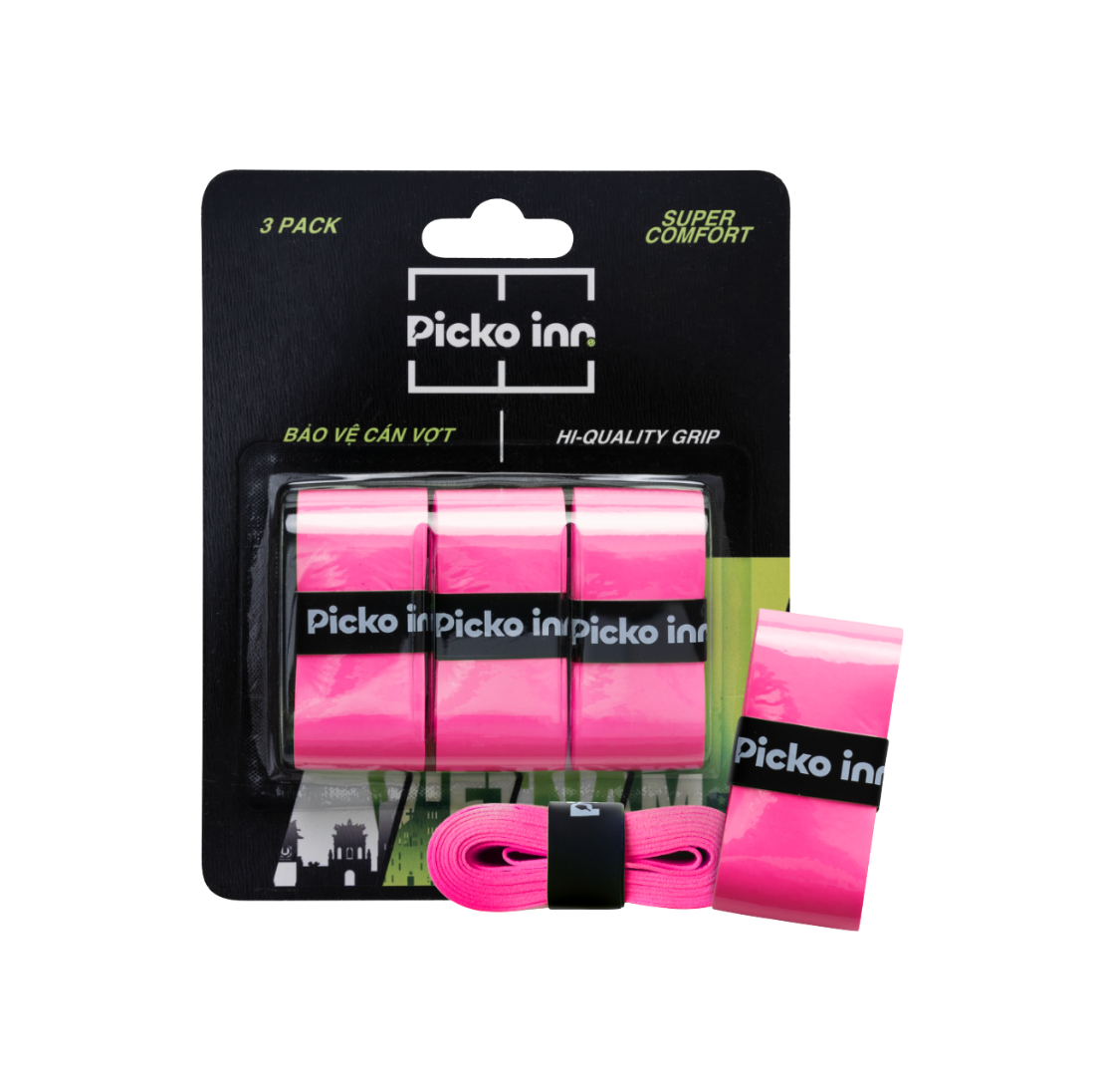 Picko Inn Grips - Pink /Orange /Optic(Yellow) Pickleball Paddle Grips
