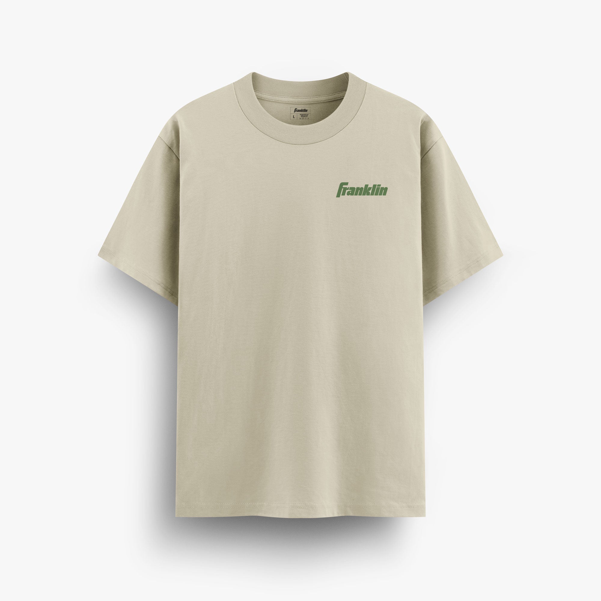 Franklin Shirt 100% Cotton Unisex Lifestyle Oversized Tee (Beige/Green)