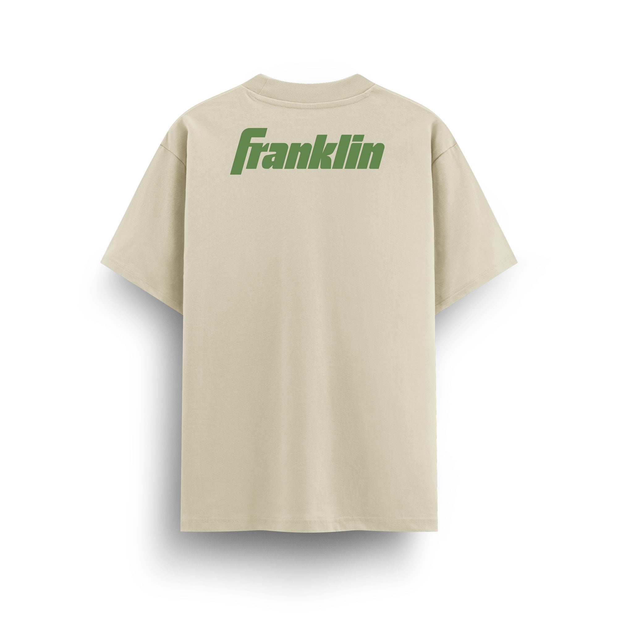 Franklin Shirt 100% Cotton Unisex Lifestyle Oversized Tee (Beige/Green)