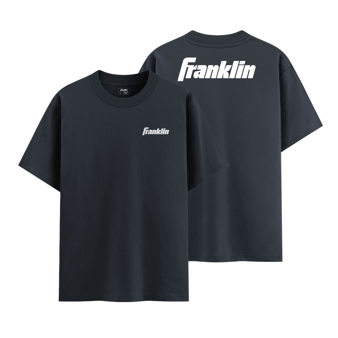 Franklin Shirt 100% Cotton Unisex Lifestyle Oversized Tee (Black/White)